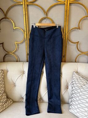 Andrew Marc Navy Straight-Leg Ponte Pull-On Pants